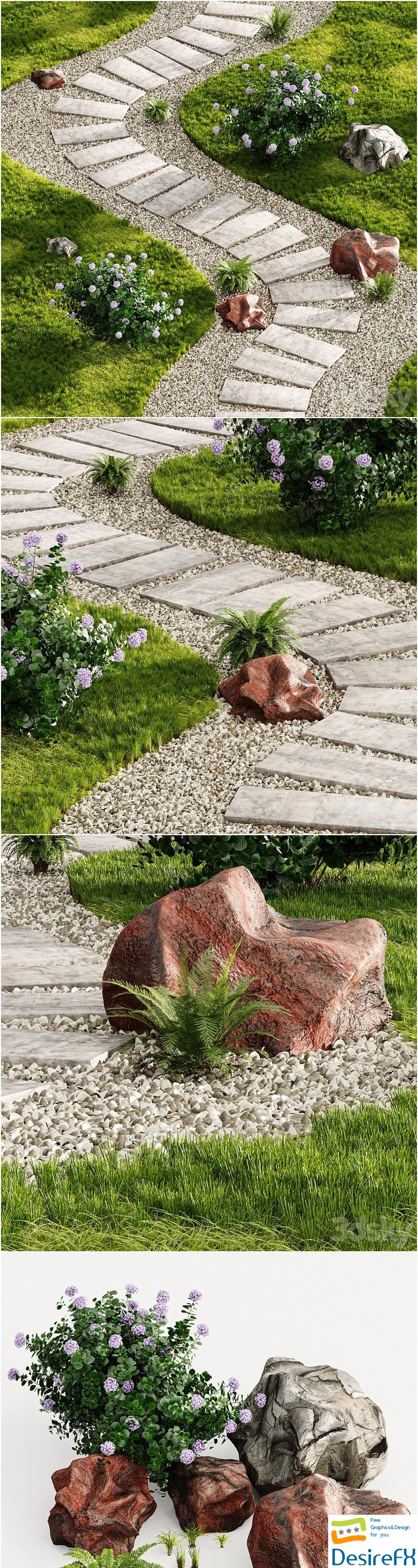 Stepping Stone Designs Decorative Floor Grass 04 3D Model