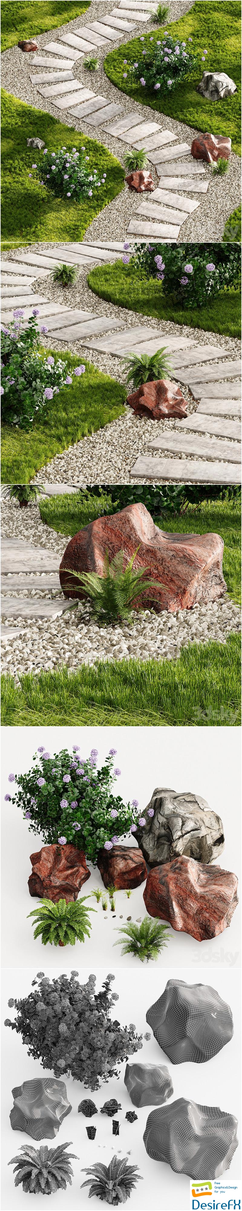 Stepping Stone Designs Decorative Floor Grass 04 3D Model
