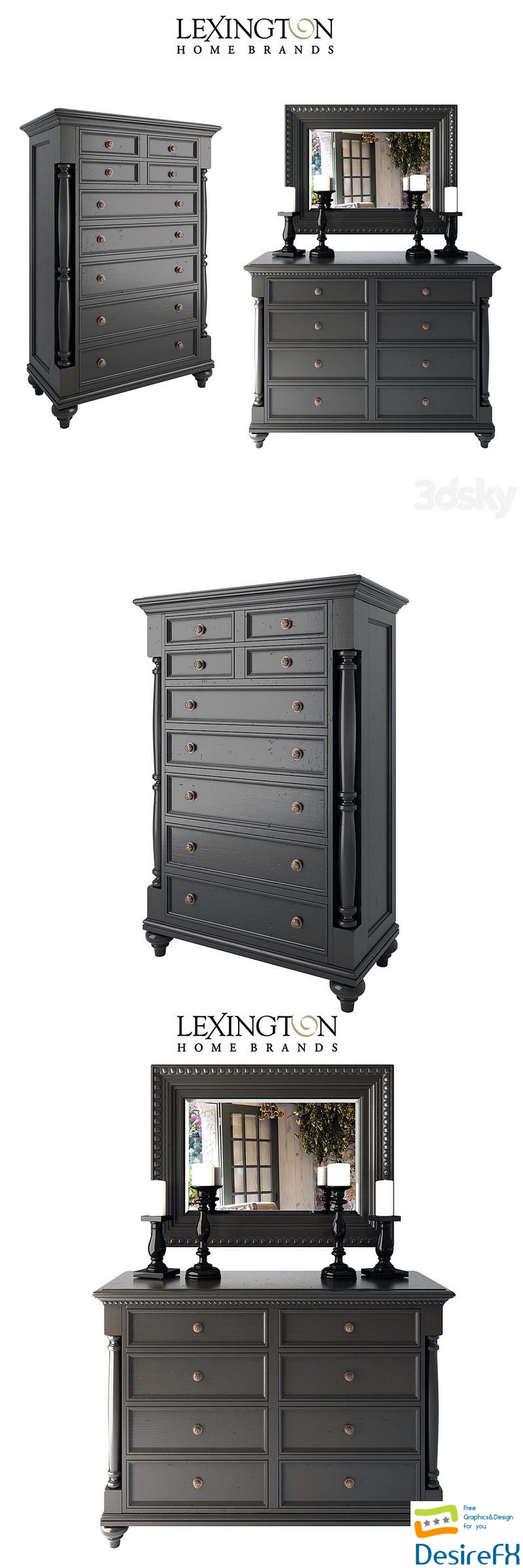 STONY POINT CHEST and DRESSER 3D Model