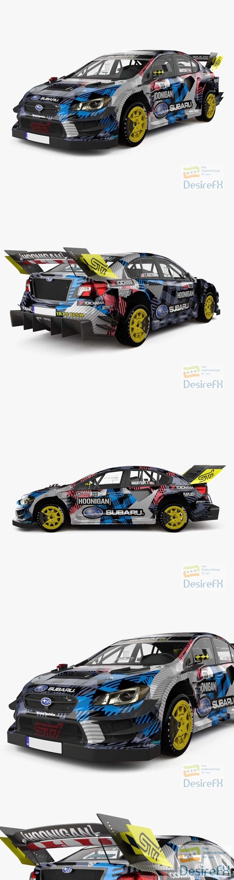 Subaru WRX STI Gymkhana 2020 3D Model