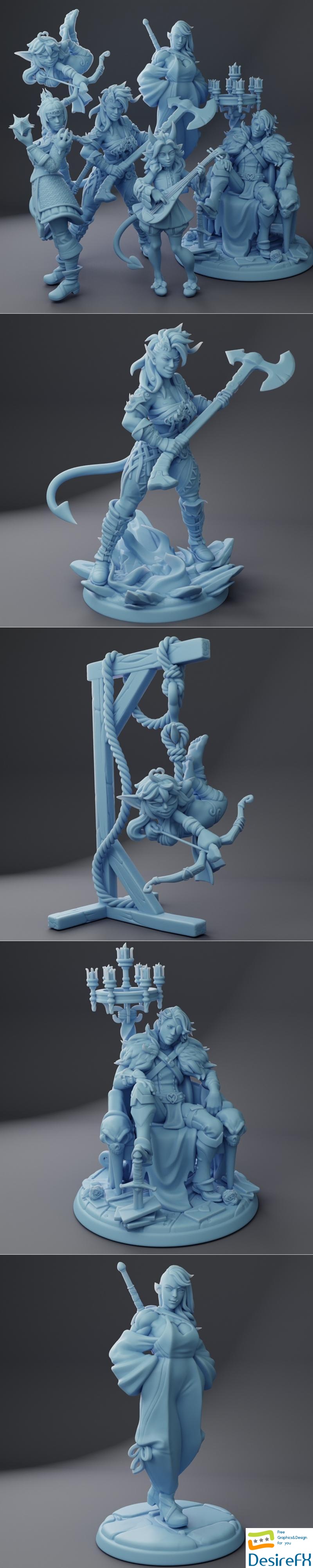 Twin Goddess Miniatures February 2024 3D Print