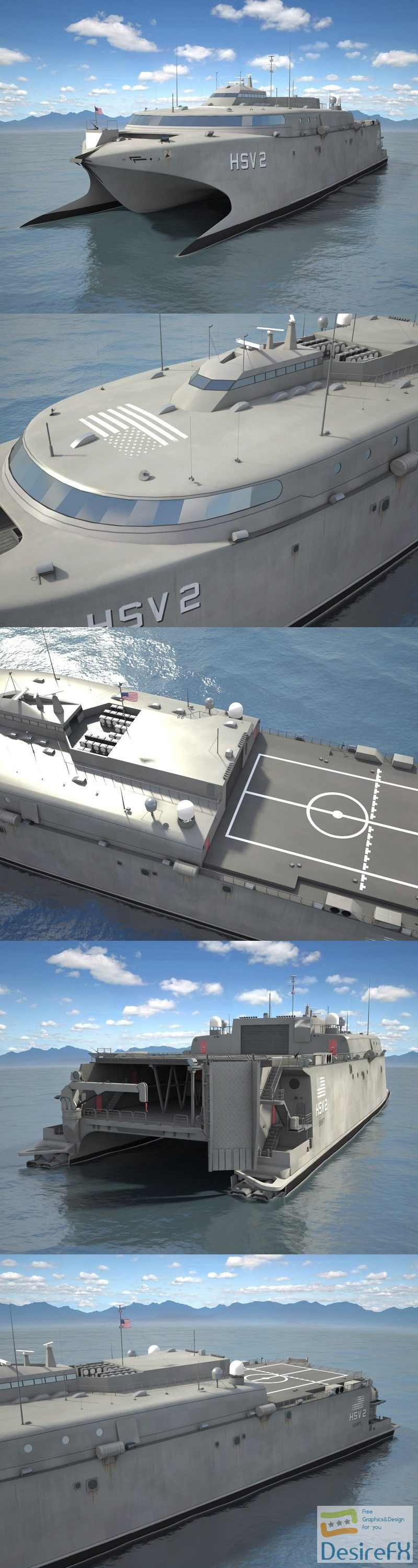 US Navy HSV-2 Swift 3D Model