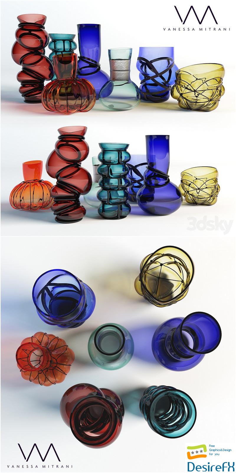 Vases Vanessa Mitrani 3D Model