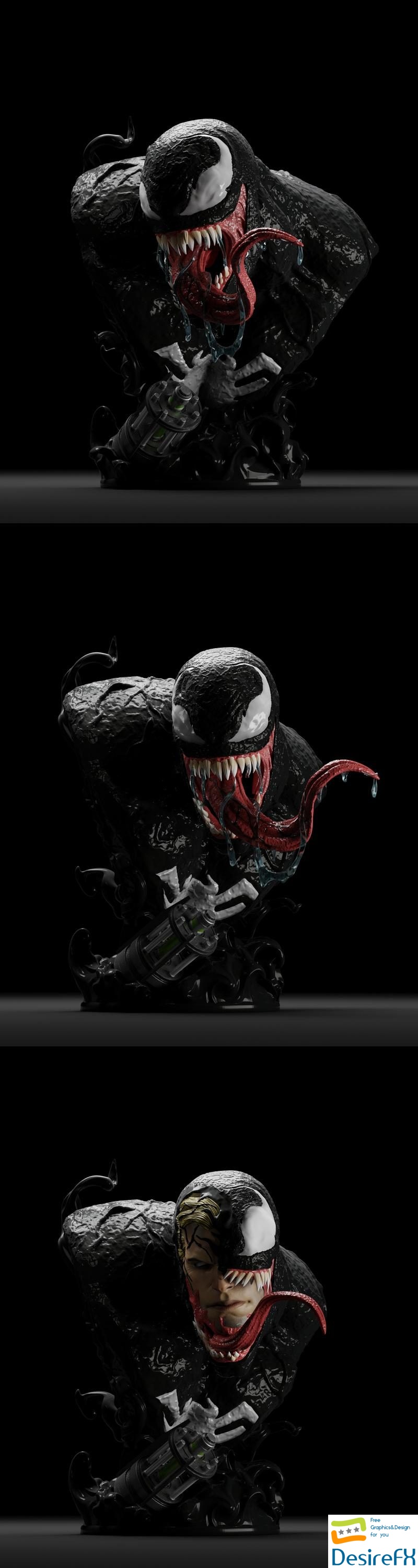 Venom Bust - 3D Print