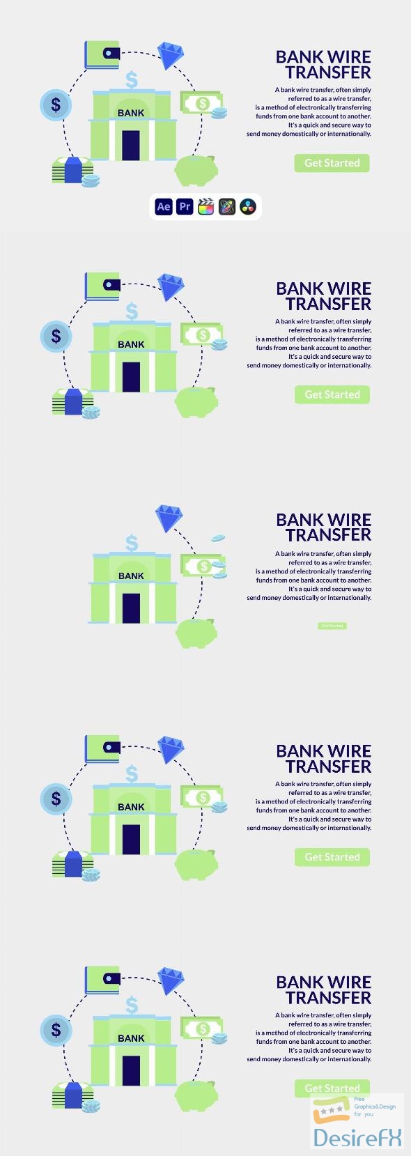 VideoHive Bank Wire Transfer Design Concept 50690325