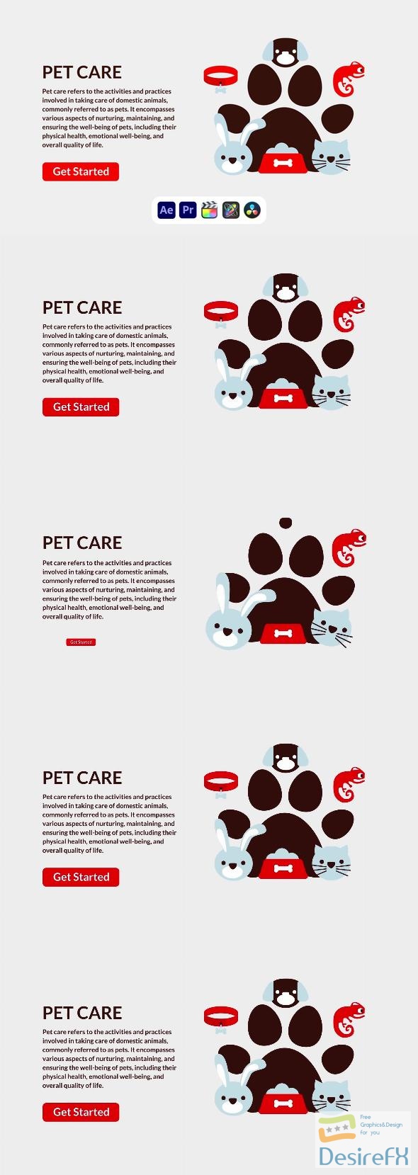 VideoHive Pet Care Design Concept 50691409