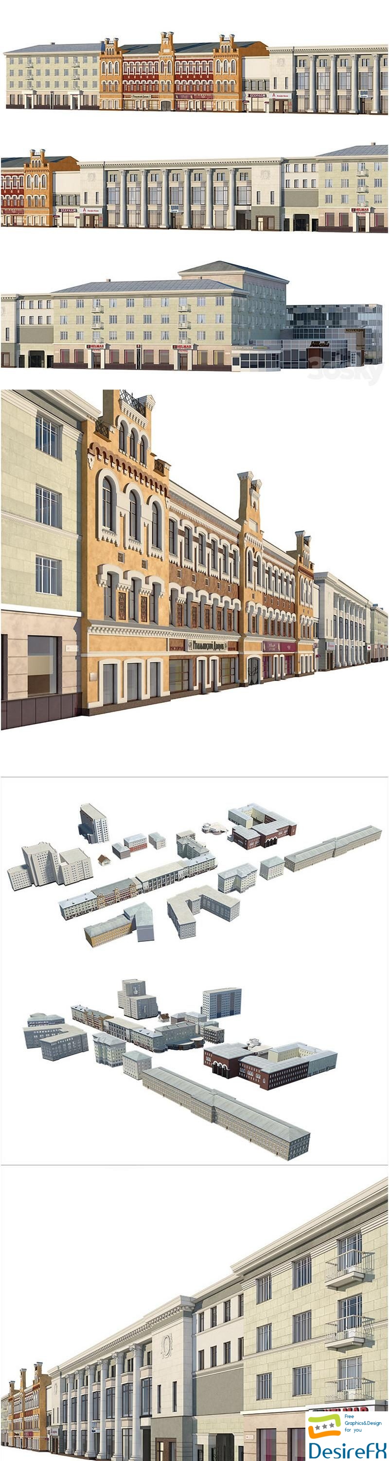 Voronezh. Revolution Prospect 3D Model
