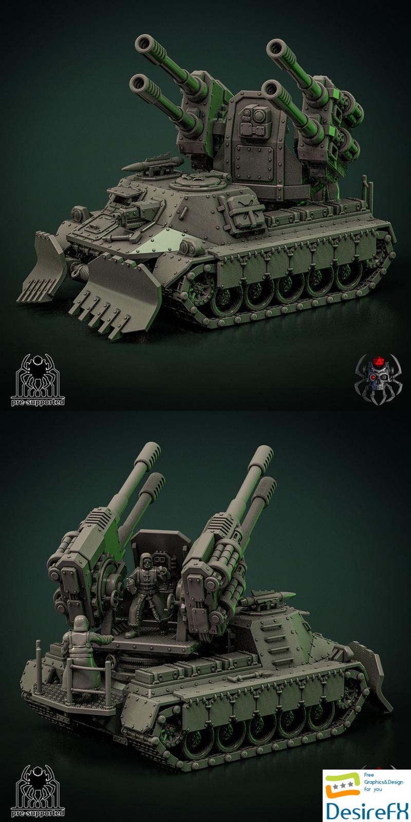 Whirlwind Infantry Support Vehicle - 3D Print