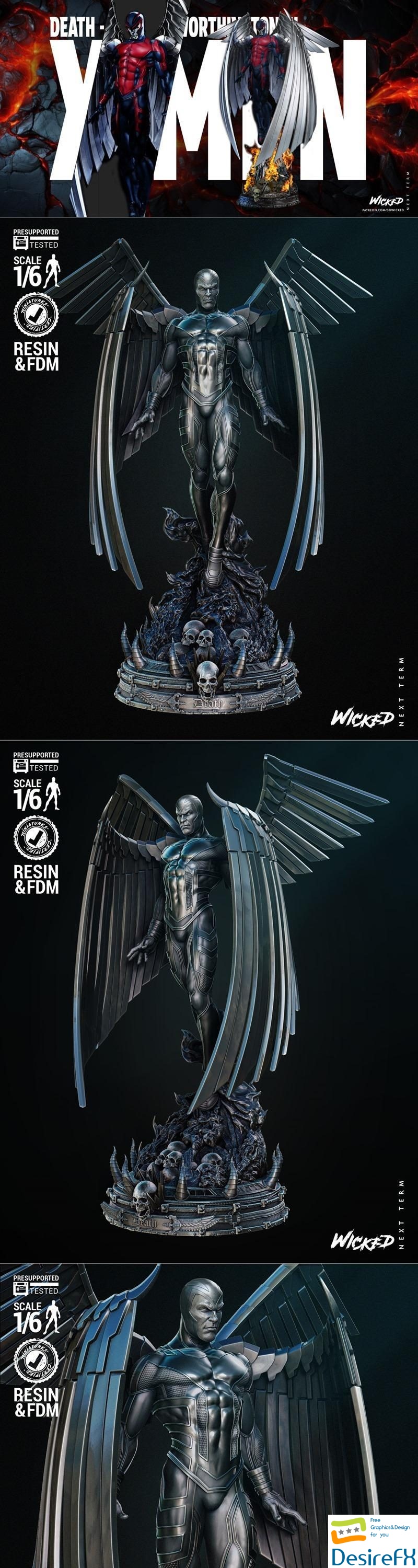 Wicked - Archangel Sculpture 3D Print