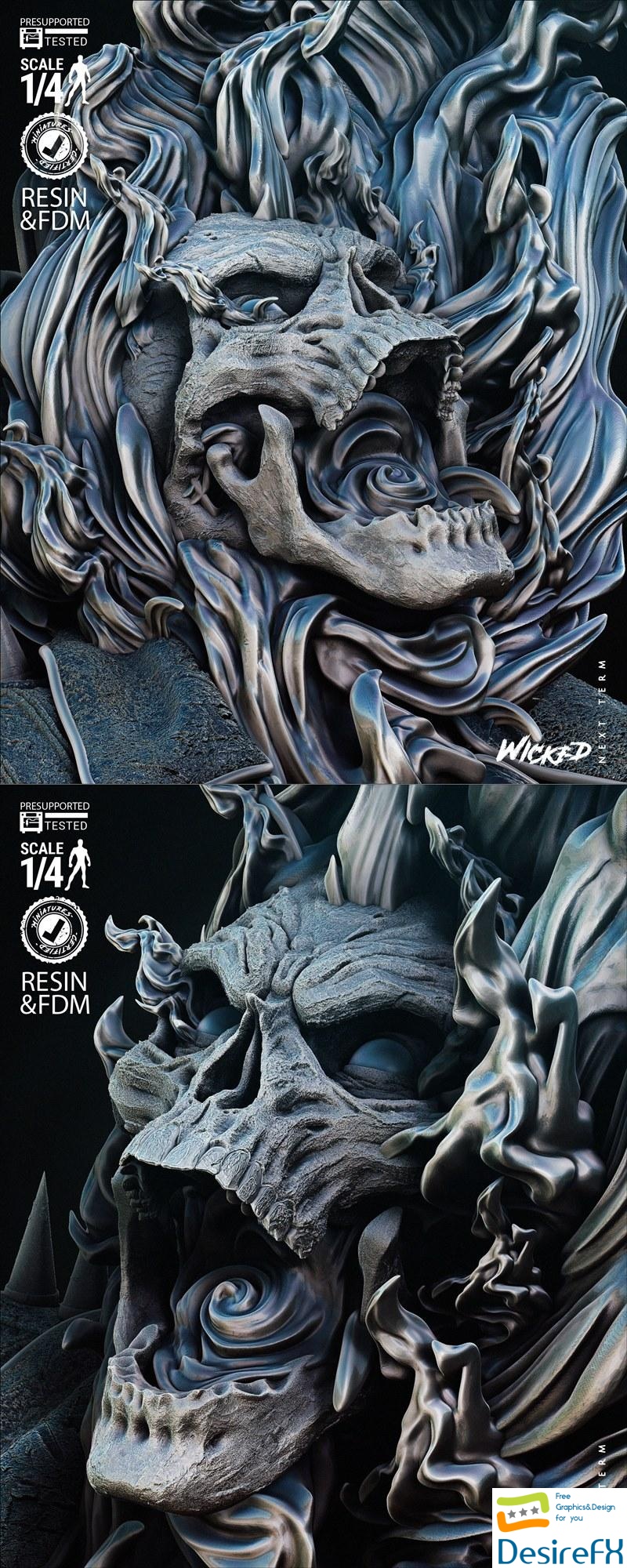 Wicked - Ghost Rider Bust 3D Print