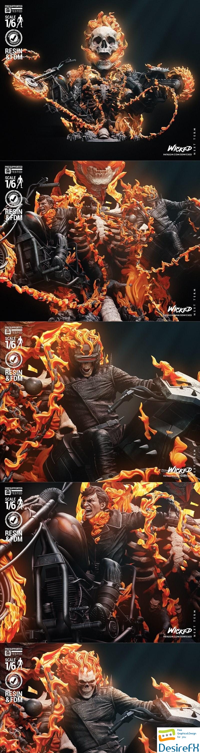 Wicked - Ghost Riders Diorama 3D Print