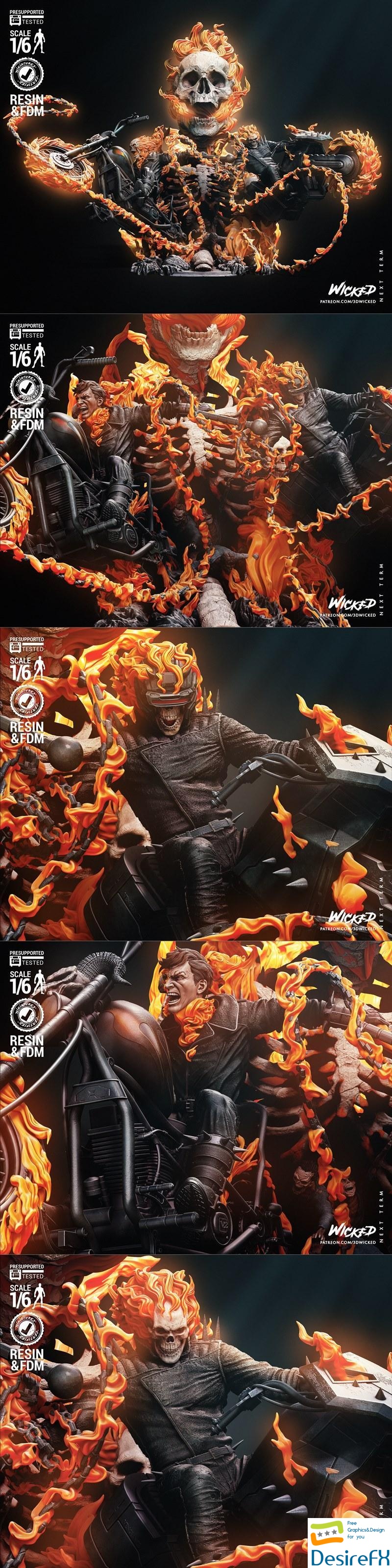 Wicked - Ghost Riders Diorama 3D Print