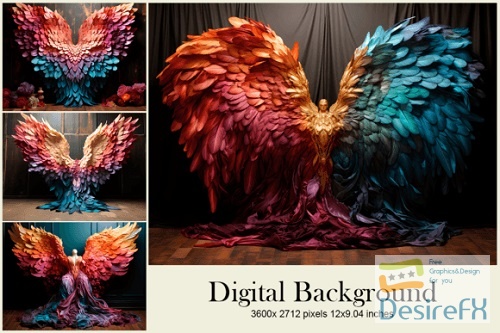 Wings Feather Studio Backdrop Overlays - 7