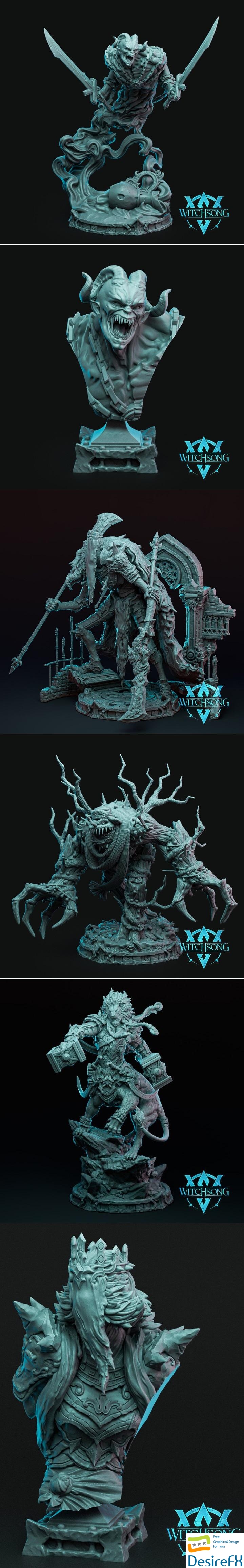 Witchsong Miniatures Collection 3D Print