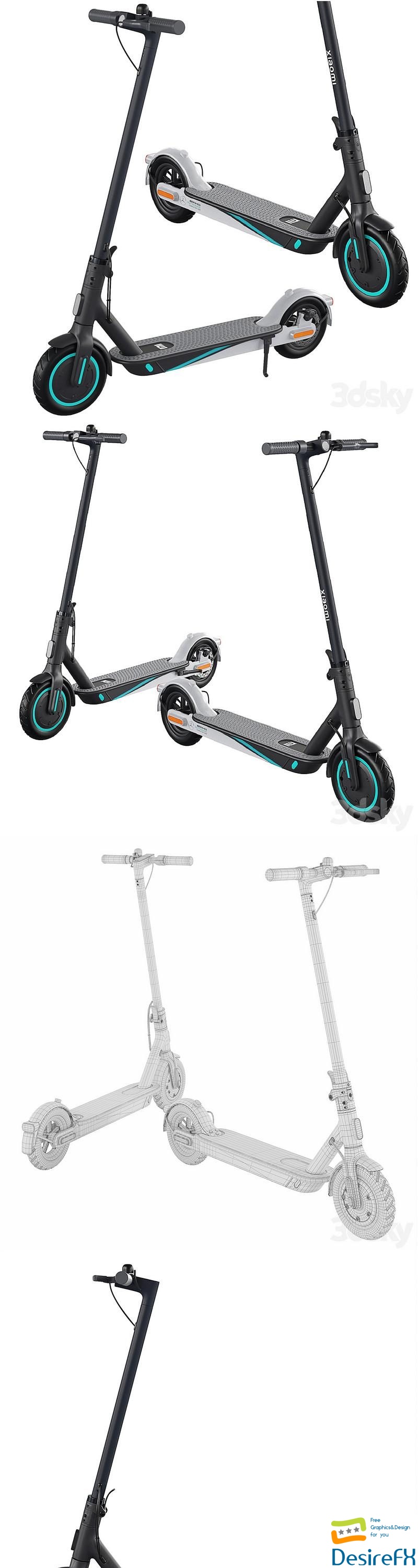 Xiaomi Electric Scooter Pro 2 3D Model