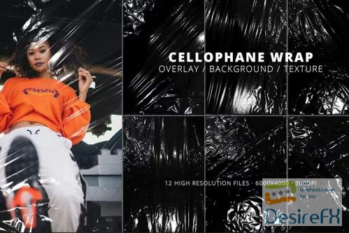 12 Cellophane Wrap Overlay Texture - FBA2GL9