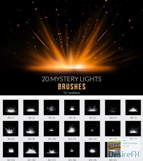 20 Mystery light photoshop digital brushes - AFLL8SQ