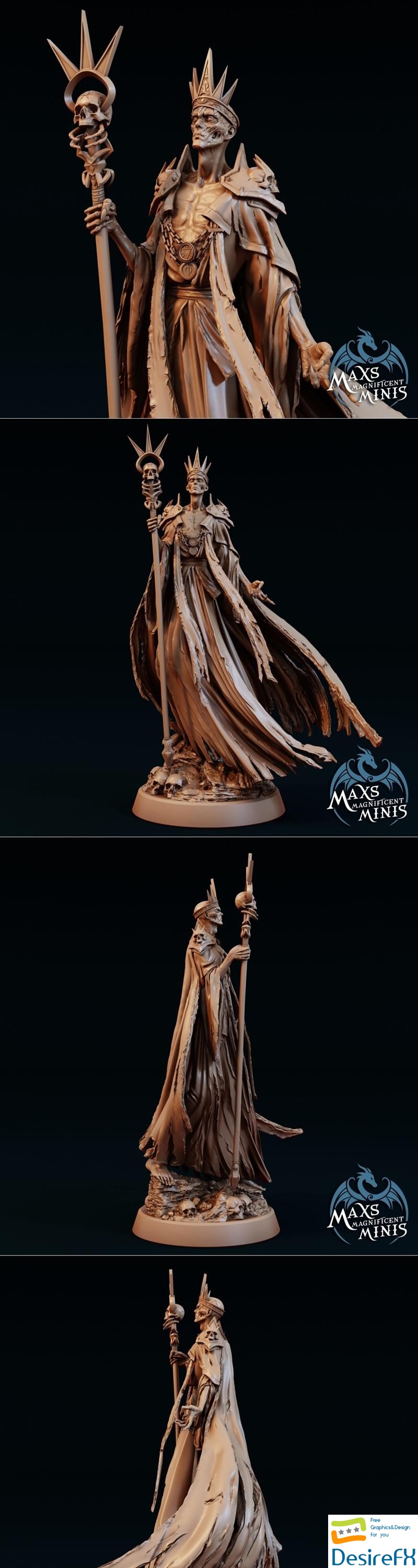 Anderoth, the Deathless King - Lich 3D Print