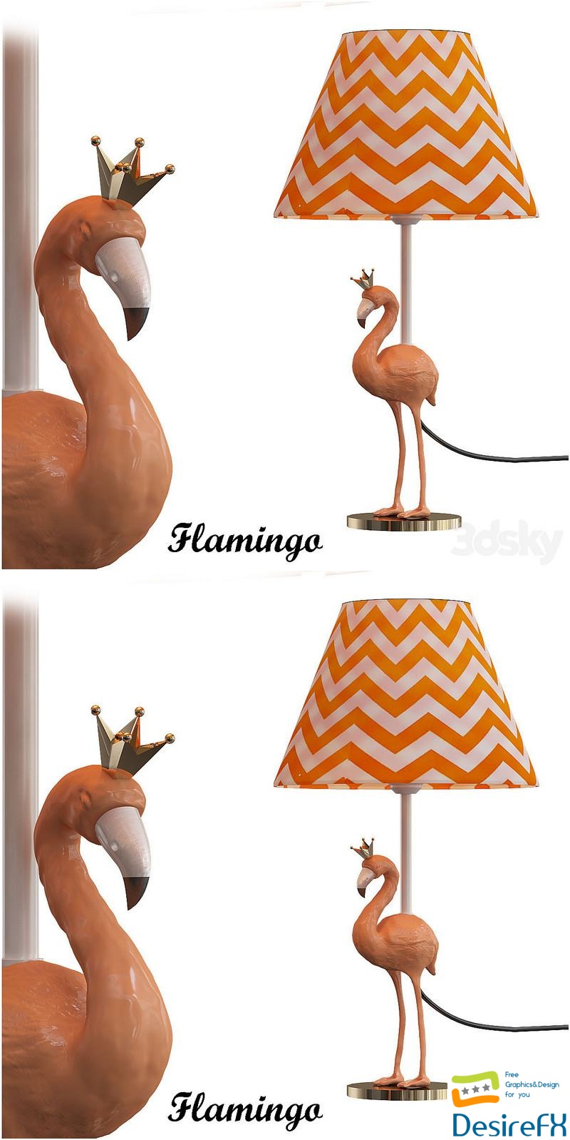Anzazo Flamingo 3D Model