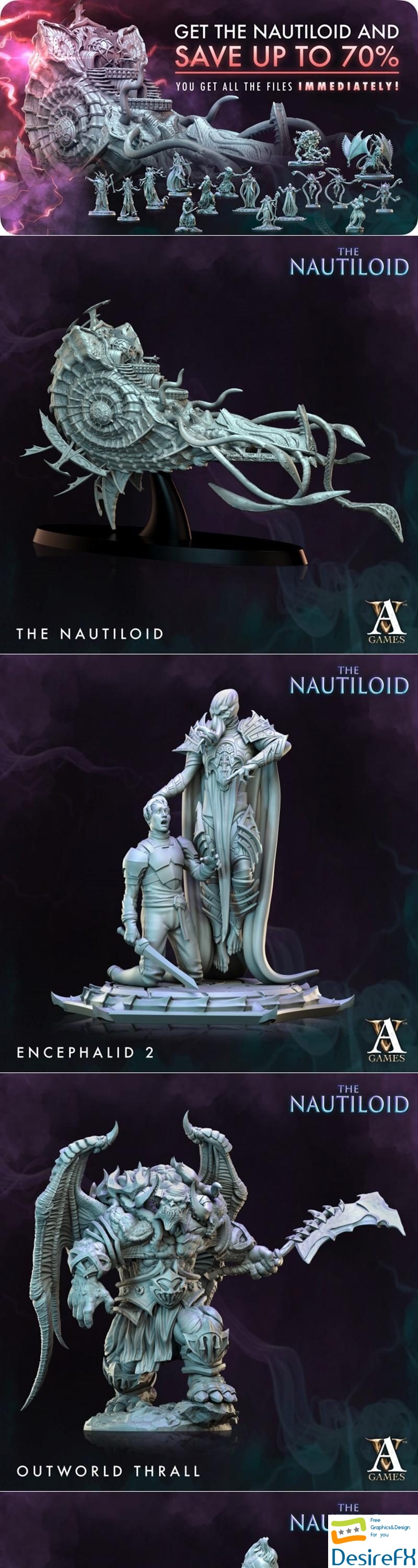 Archvillain Games - Nautiloid v2 - Omnissiah Releases 3D Print