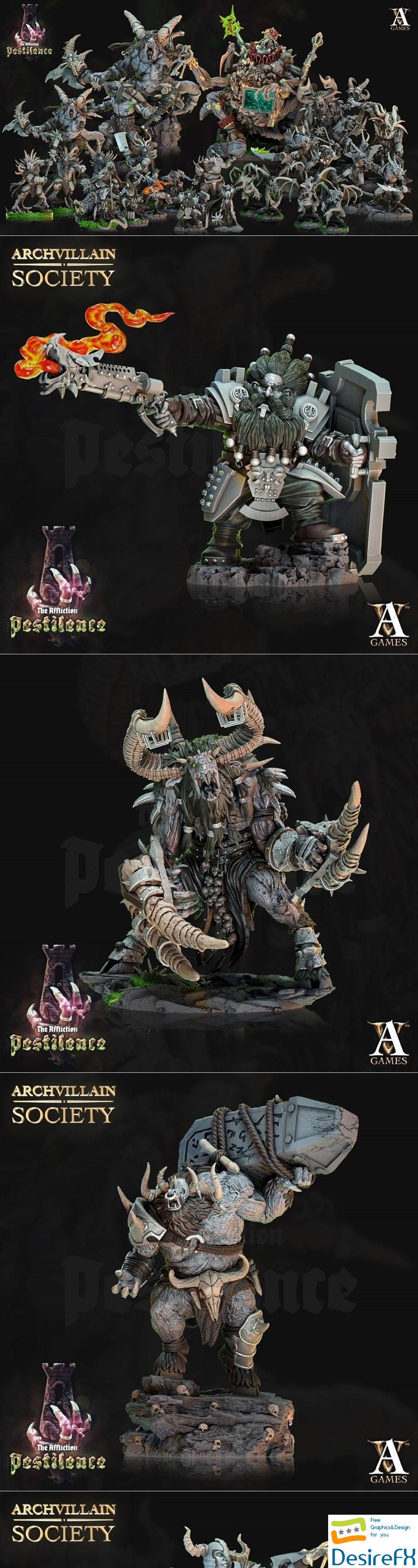 Archvillain Games - The Affliction Pestilence May 2023 3D Print