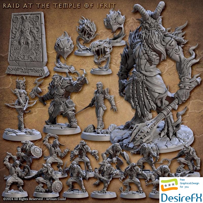 Artisan Guld - Raid at the Temple of Ifrit Adventurer March 2024 3D Print