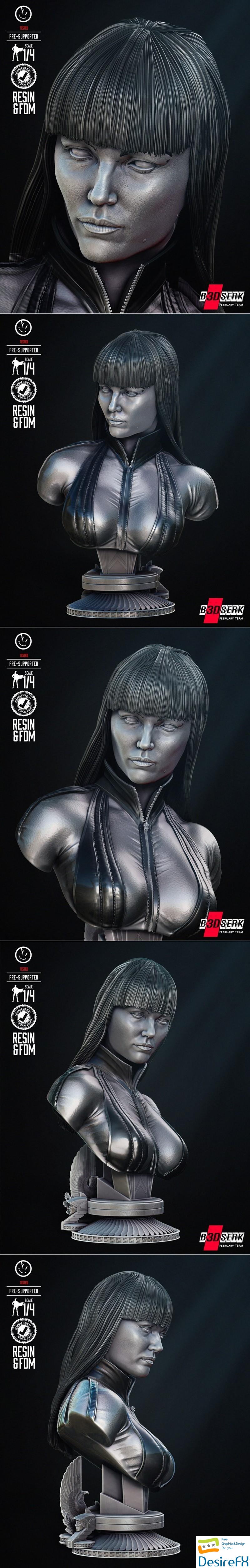 B3DSERK - Silk Spectre Bust Portrait 3D Print
