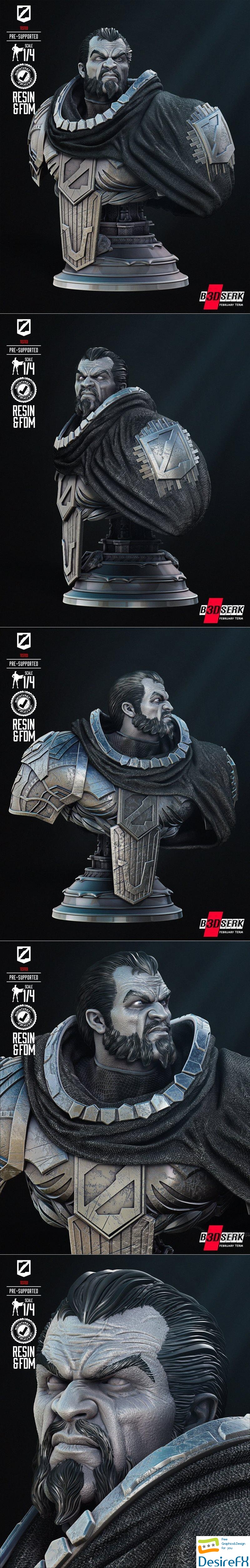 B3DSERK - Zod Bust Portrait 3D Print