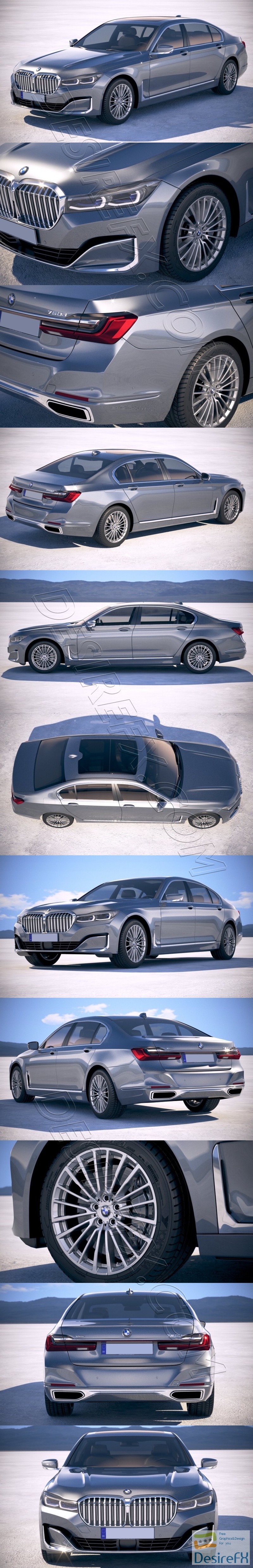 BMW 7-series G12 long 2020 3D Model