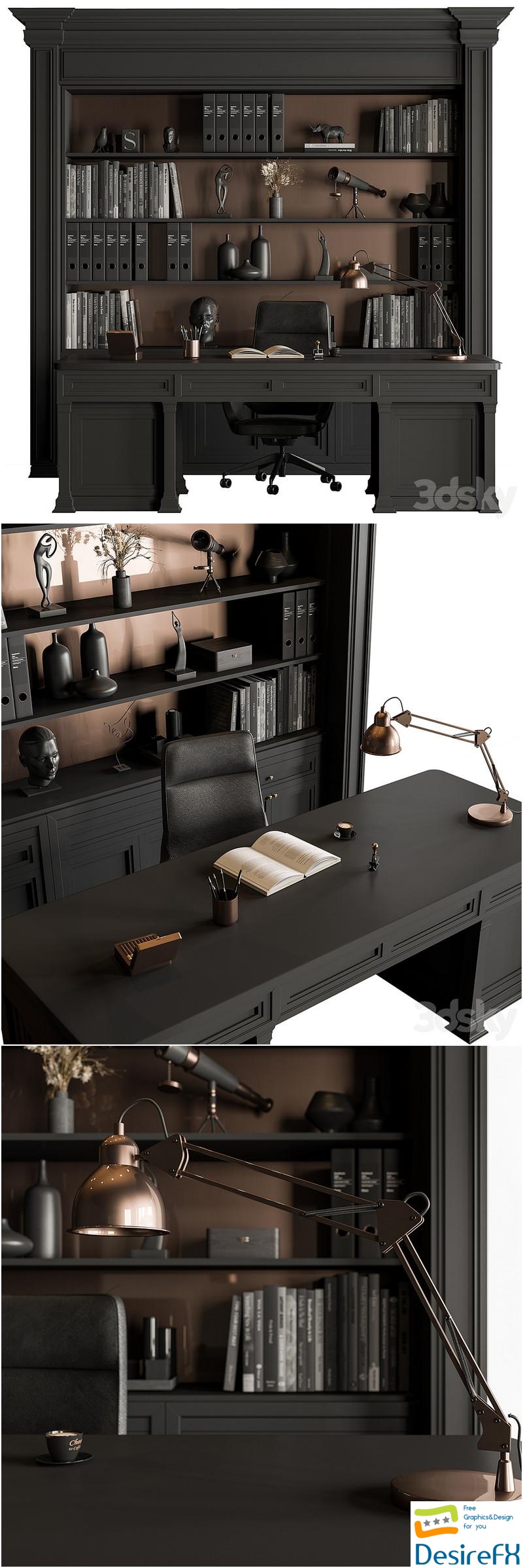 Boss Desk - Office Furniture 591 3D Model