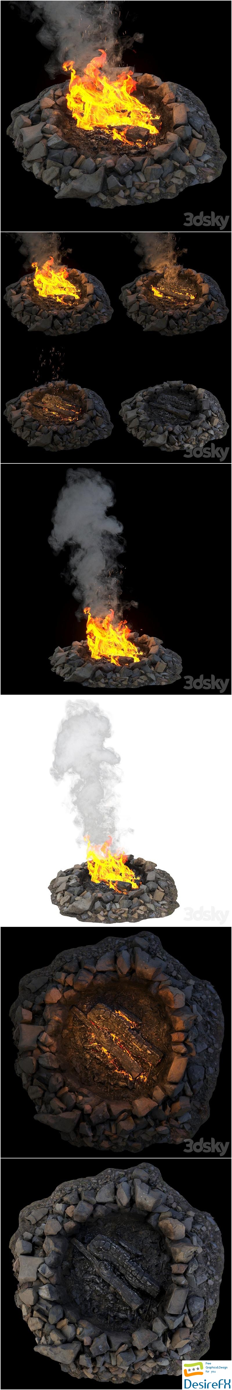 Campfire 01 3D Model
