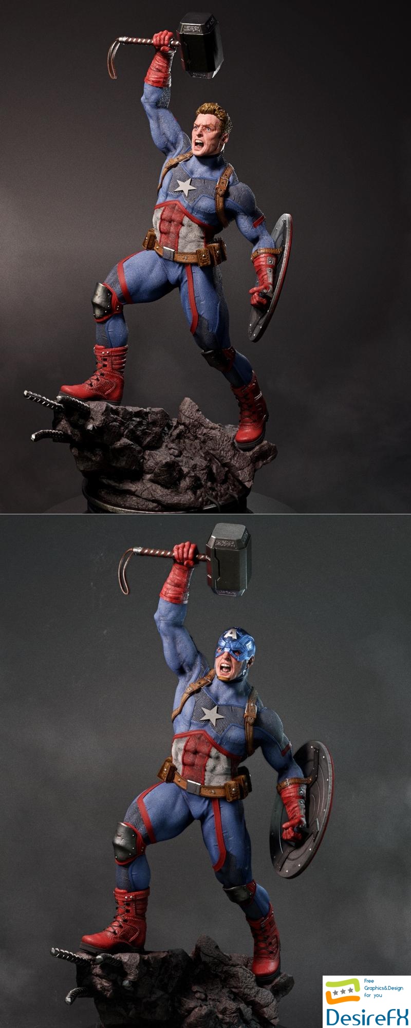 Captain America Hammer Thor 3D Print