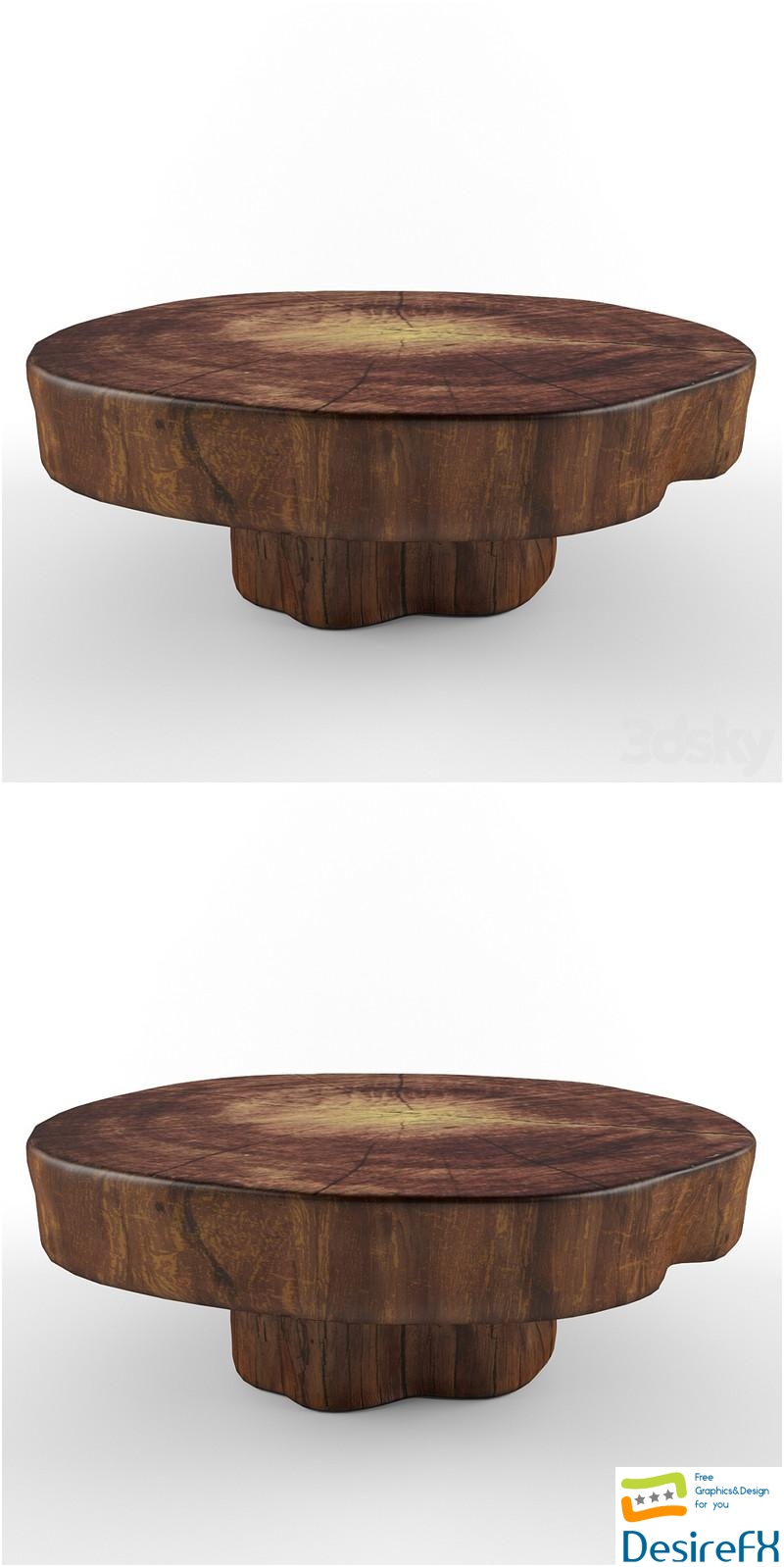 Coffee table Lagoa by Tunico T 3D Model