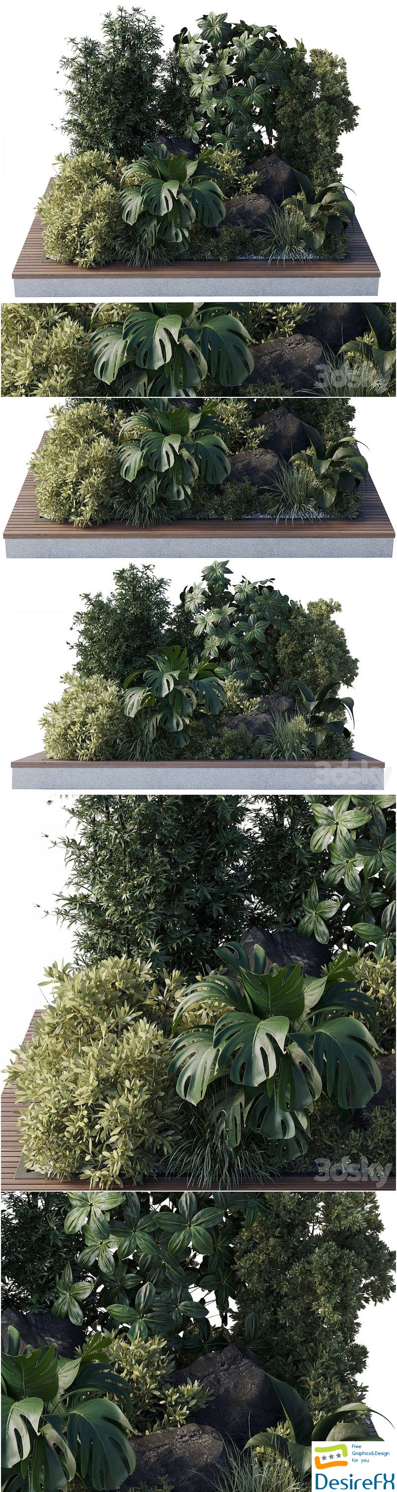 Collection outdoor indoor 101 pot plant 3D Model