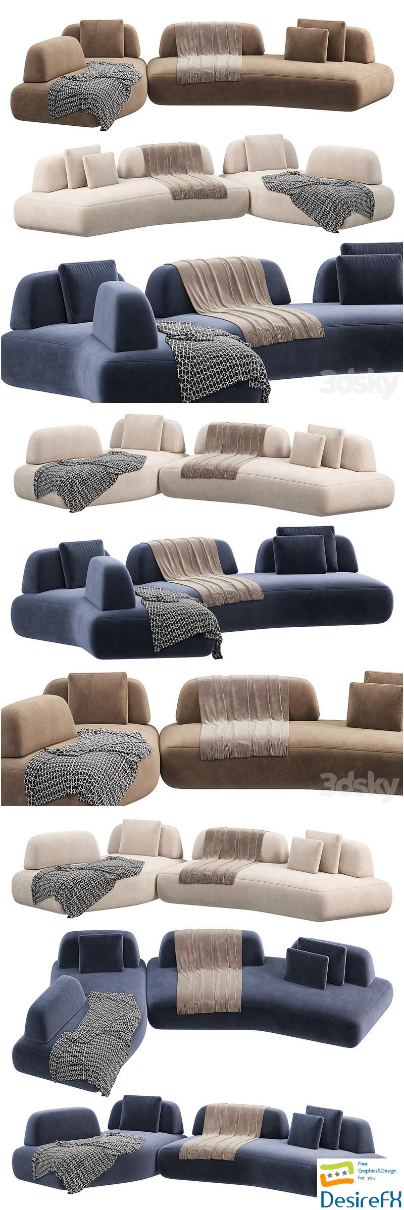 CURVE Sofa by Art Nova, Sofas 3D Model
