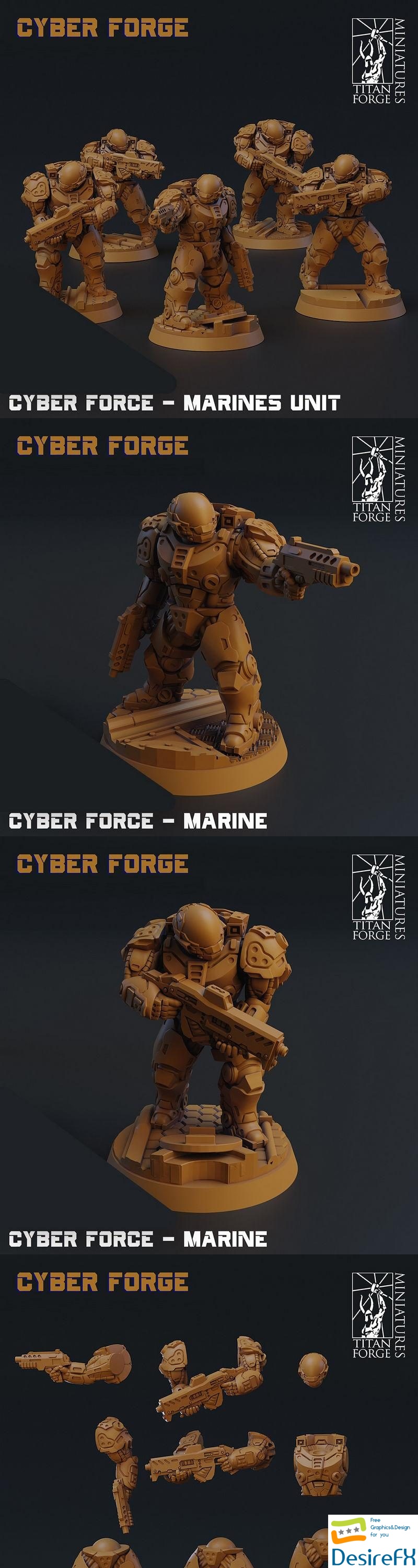 Cyber Force Marine Unit - 3D Print