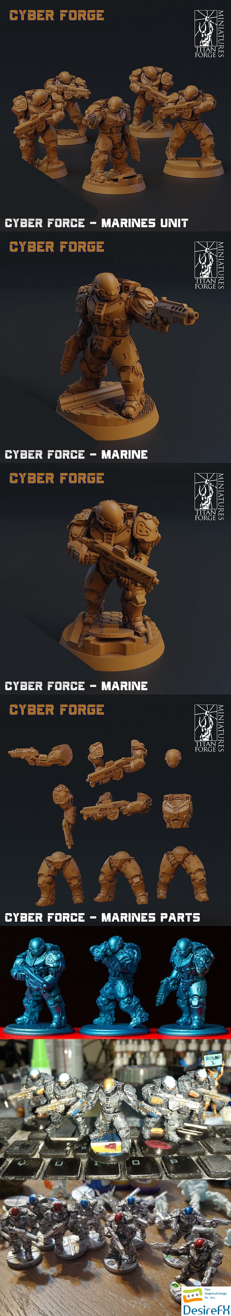 Cyber Force Marine Unit - 3D Print