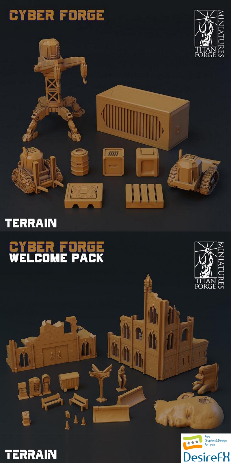 Cyber Forge Terrains - 3D Print
