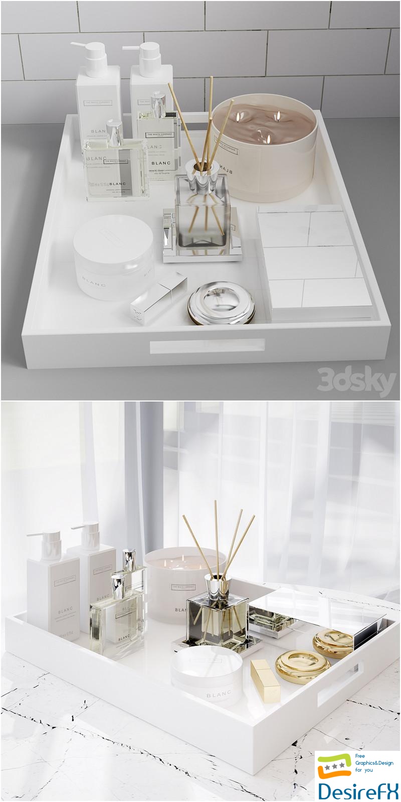 Decor Set Bathroom Set 3D Model