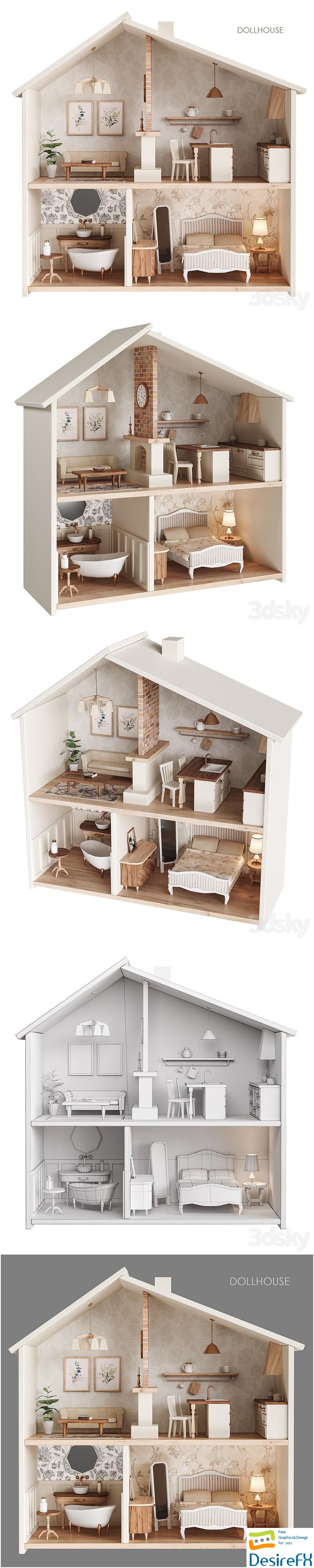 Dollhouse Retro 3D Model