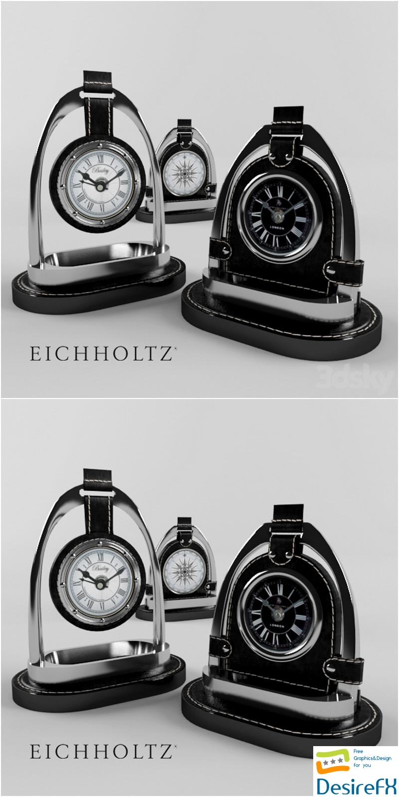 EICHHOLTZ, Decoration Watches Clocks 3D Model