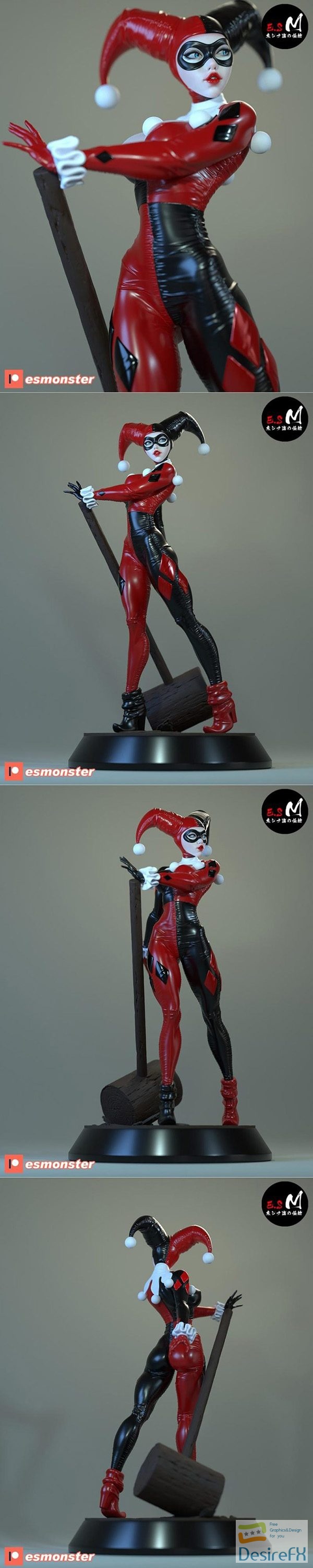 E.S Monster – Harley Quinn – 3D Print