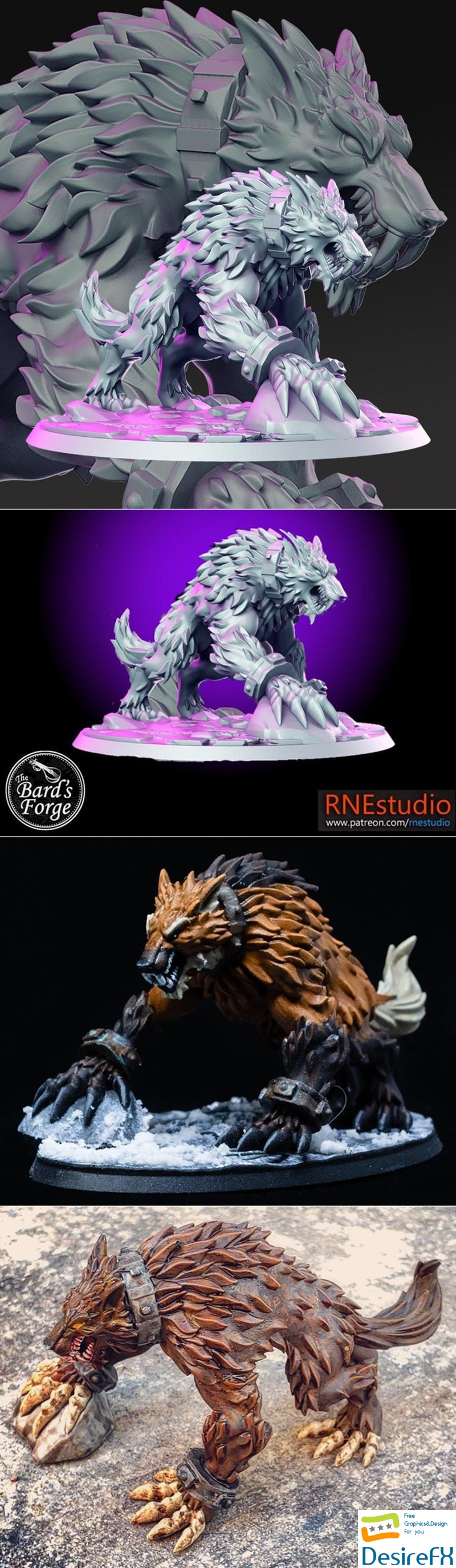 Fangrir the Werewolf Transformed 3D Print