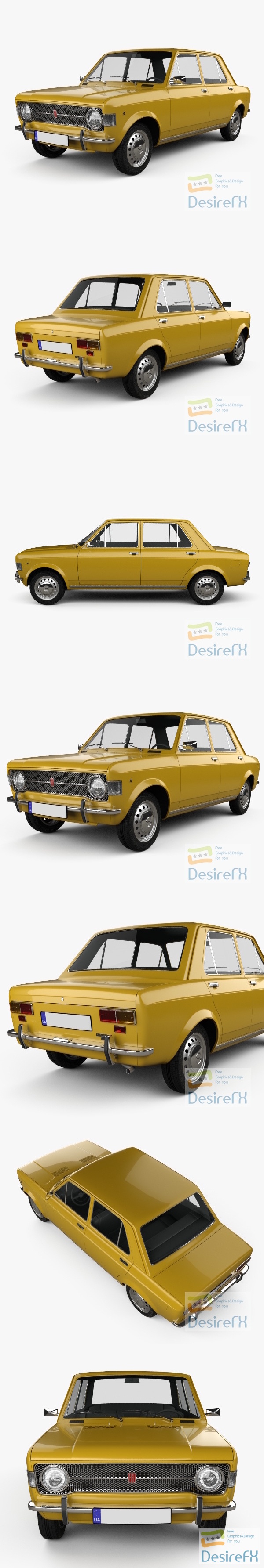 Fiat 128 1969 3D Model