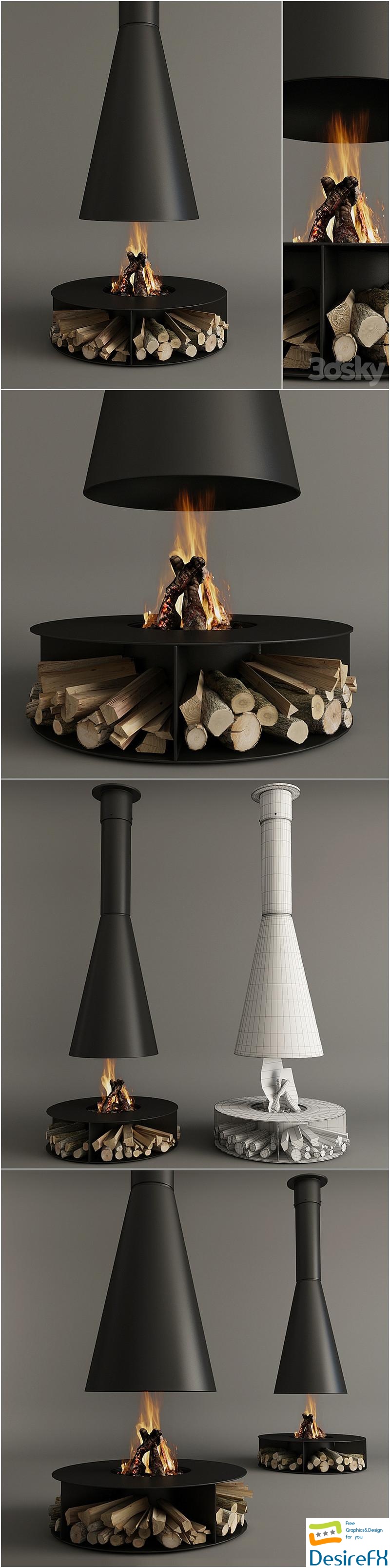 Fireplace_Modern_10 3D Model