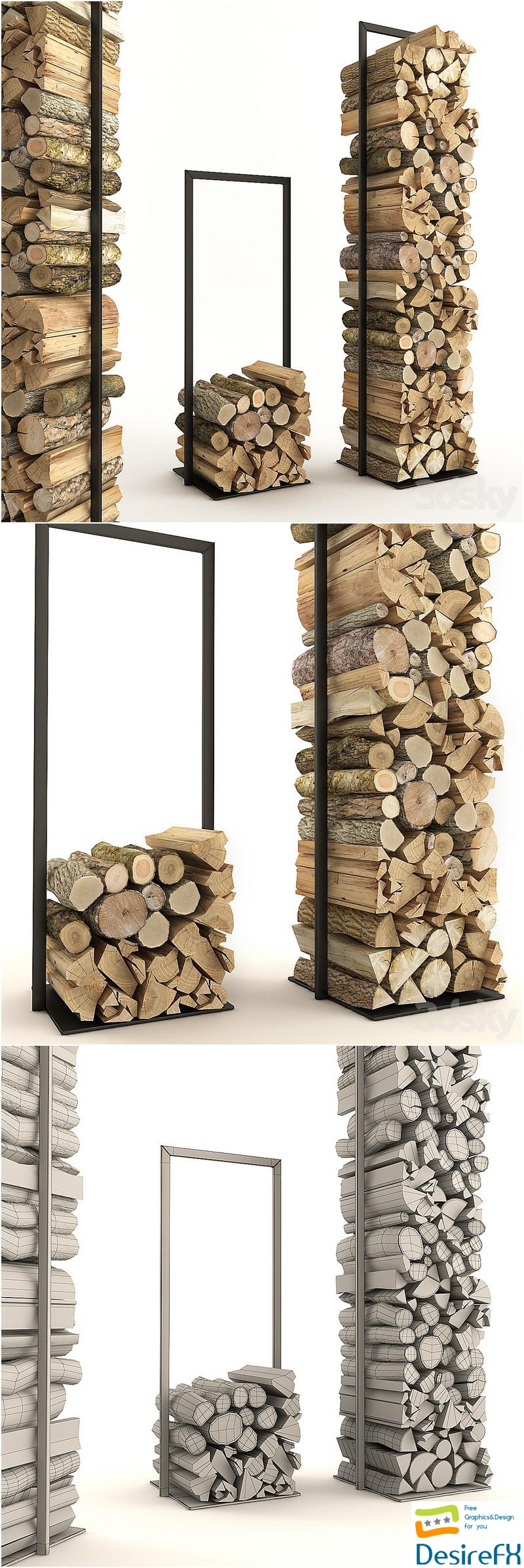 Firewood Set_2 3D Model