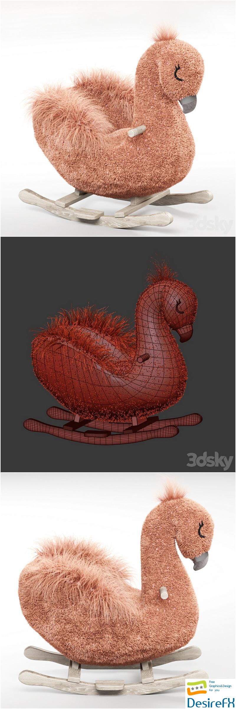 Flamingo rocker 3D Model