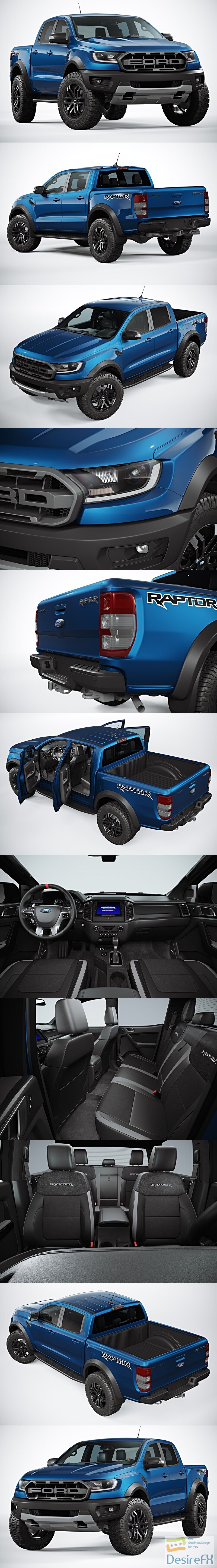 Ford Ranger Raptor 2019 3D Model