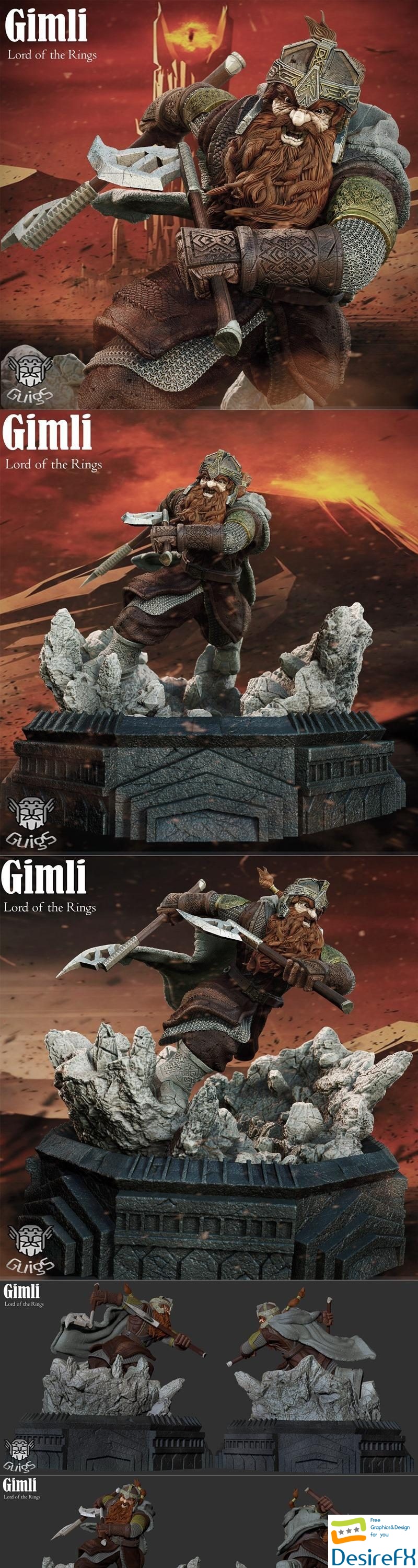 Gimli - Lord of The Rings 3D Print