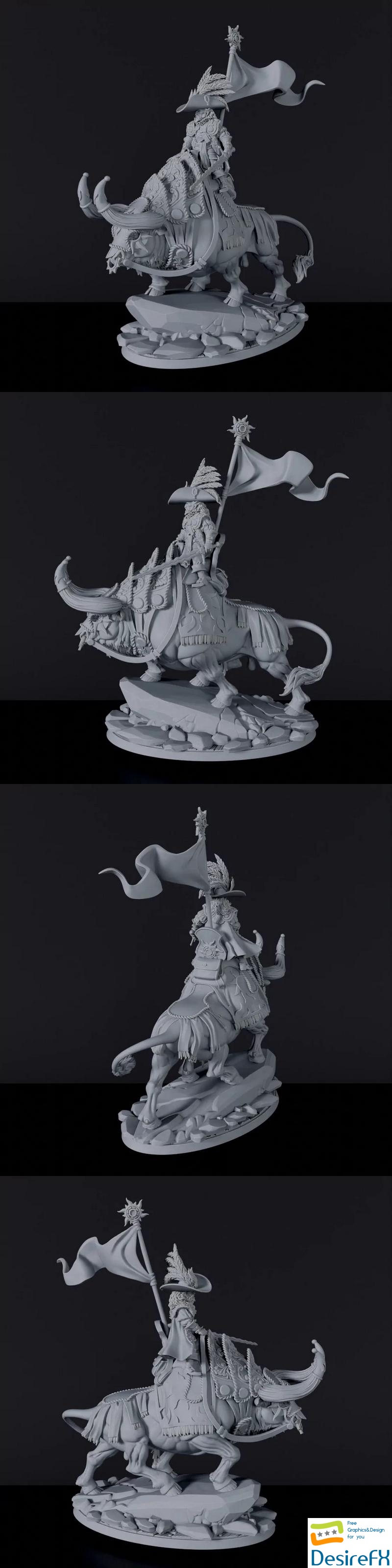 Grand Inquisitor on Bull - 3D Print